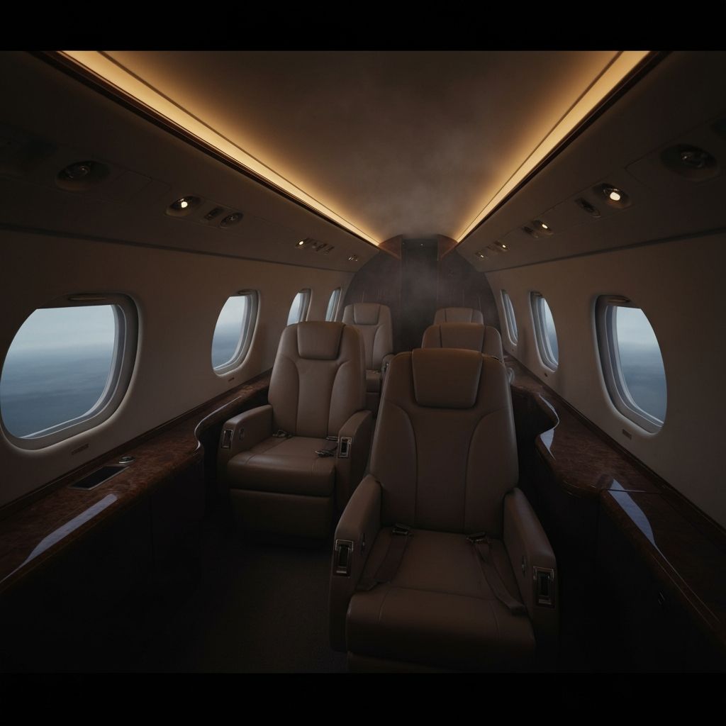 Private jet interior
